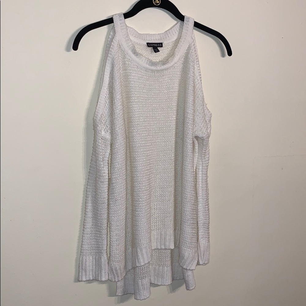 Cold shoulder sweater